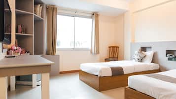 Minibar, desk, blackout drapes, free WiFi