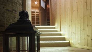 Sauna, hot tub, steam room, Turkish bath, massages