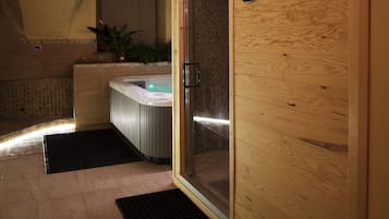 Sauna, hot tub, ruang uap, pemandian Turki/hammam, dan pijat