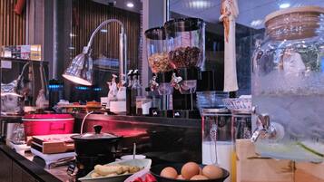 Daily buffet breakfast for a fee