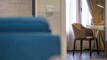 Minibar, desk, iron/ironing board, free WiFi