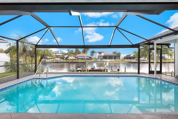 A heated pool