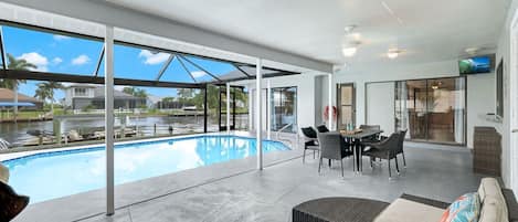 A heated pool
