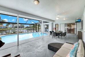 A heated pool