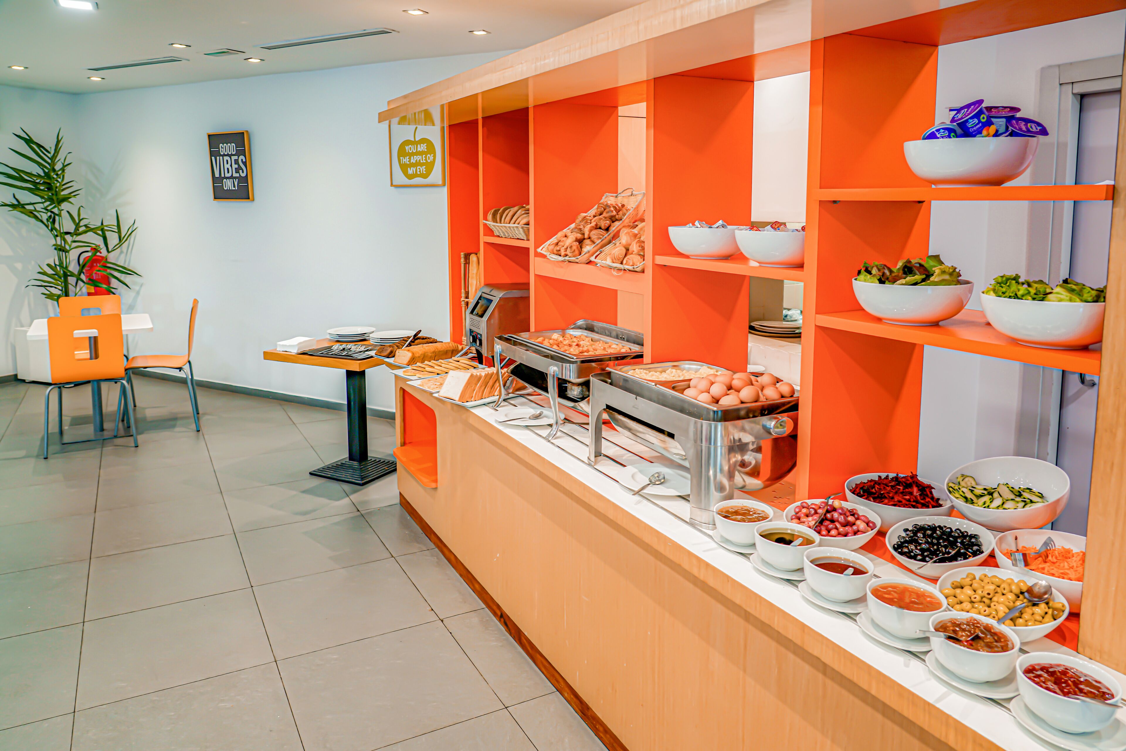 daily buffet breakfast (eur 5 per person)