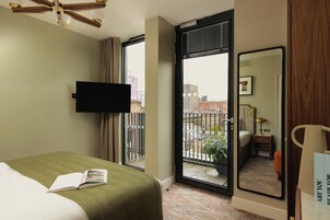 Penthouse One Bedroom | Laptop workspace, blackout drapes, soundproofing, iron/ironing board