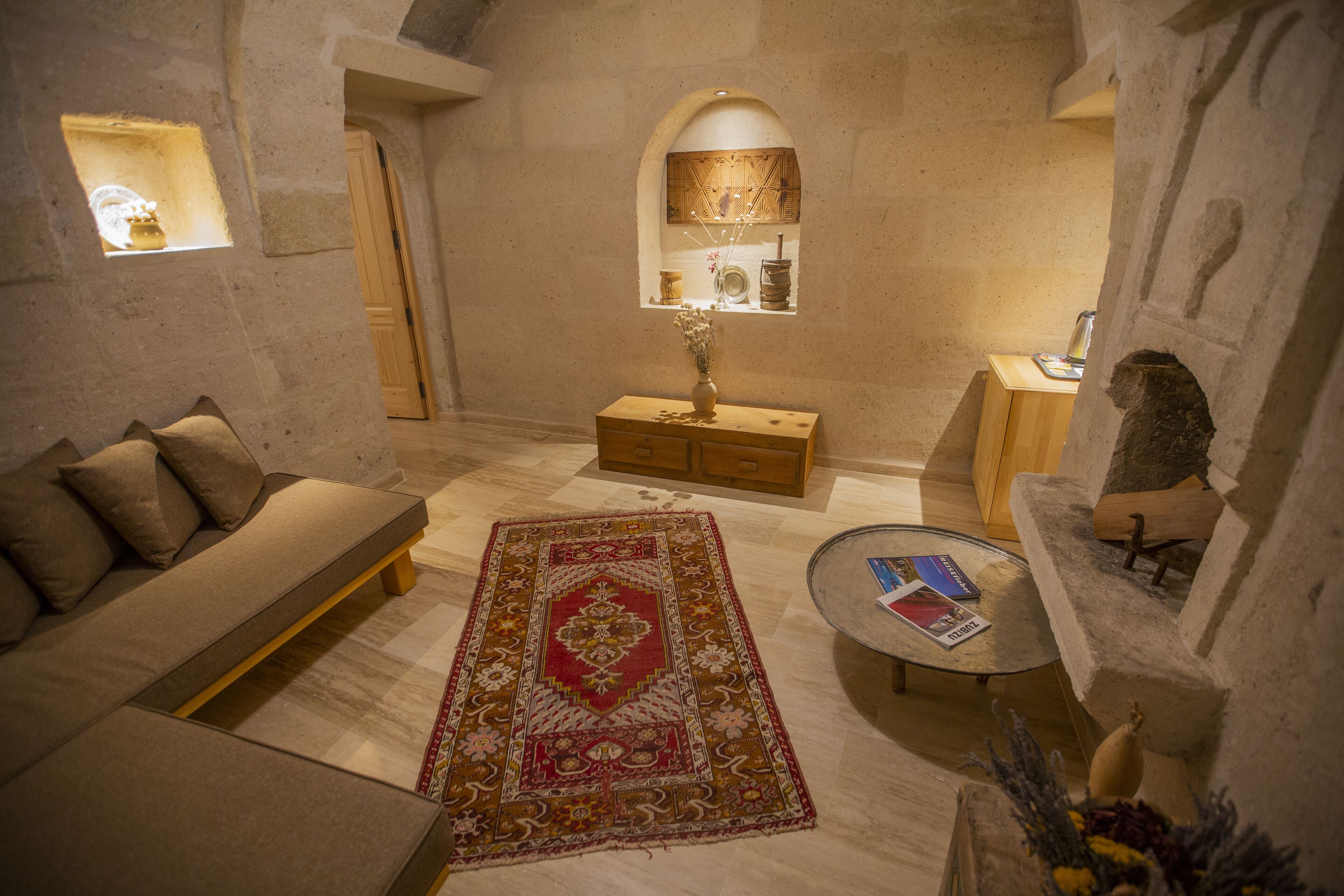 suite, 1 bedroom | living area | heated floors