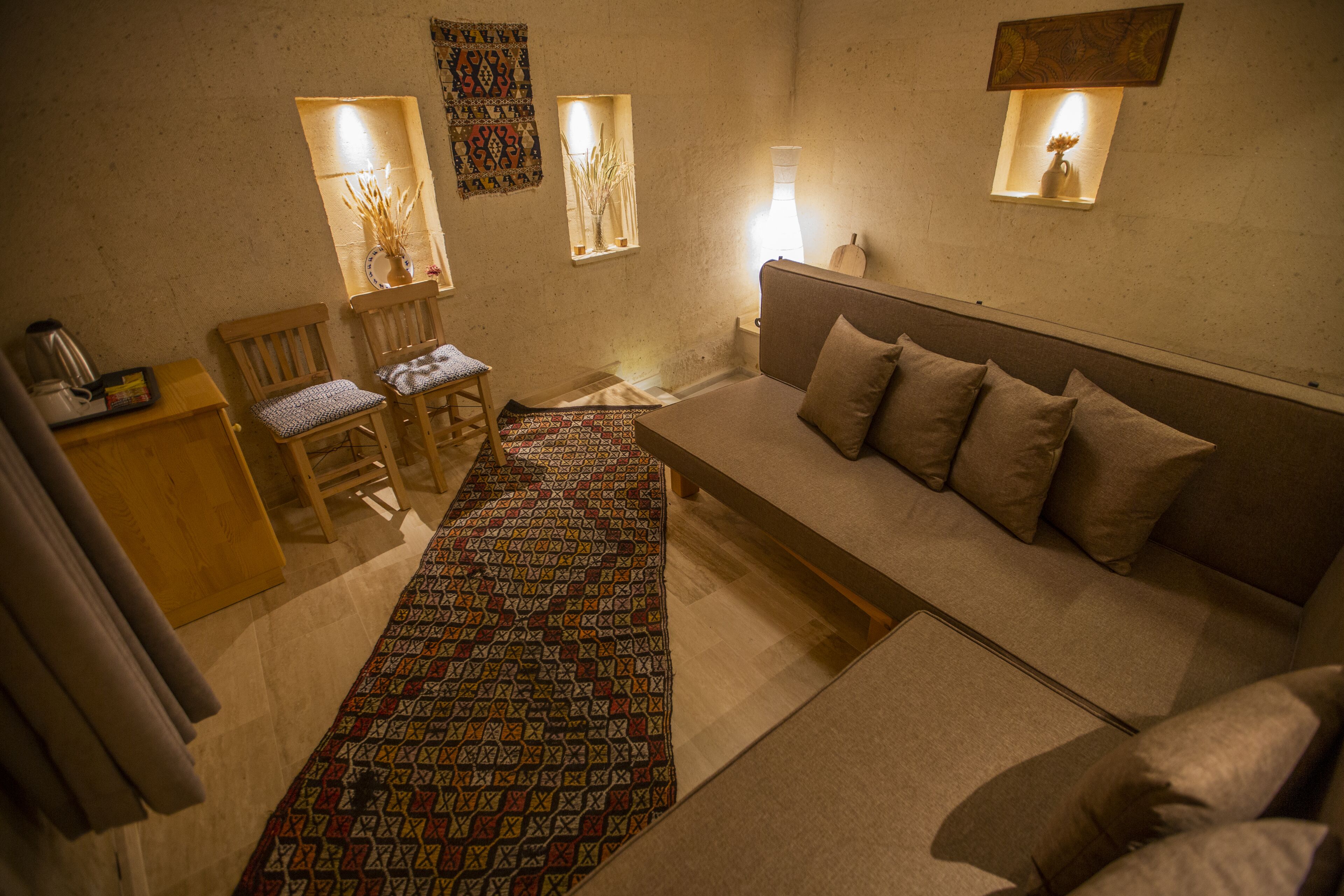 suite, 1 bedroom | living area | heated floors