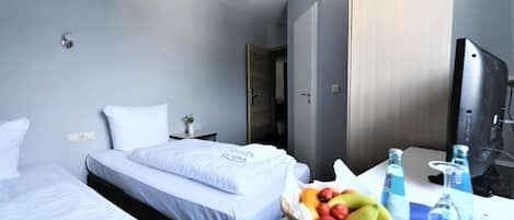 Standard Double Room | Premium bedding, desk, blackout curtains, iron/ironing board