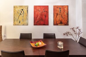 Economy Apartment, 2 Bedrooms | Living area | Flat-screen TV, fireplace - Melina's Central Flat, 5min To The Beach (Kalamata)