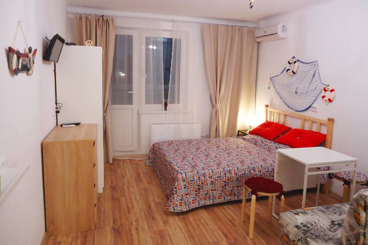 Monolocale, vista mare | Tende oscuranti, ferro/asse da stiro, Wi-Fi gratuito, lenzuola