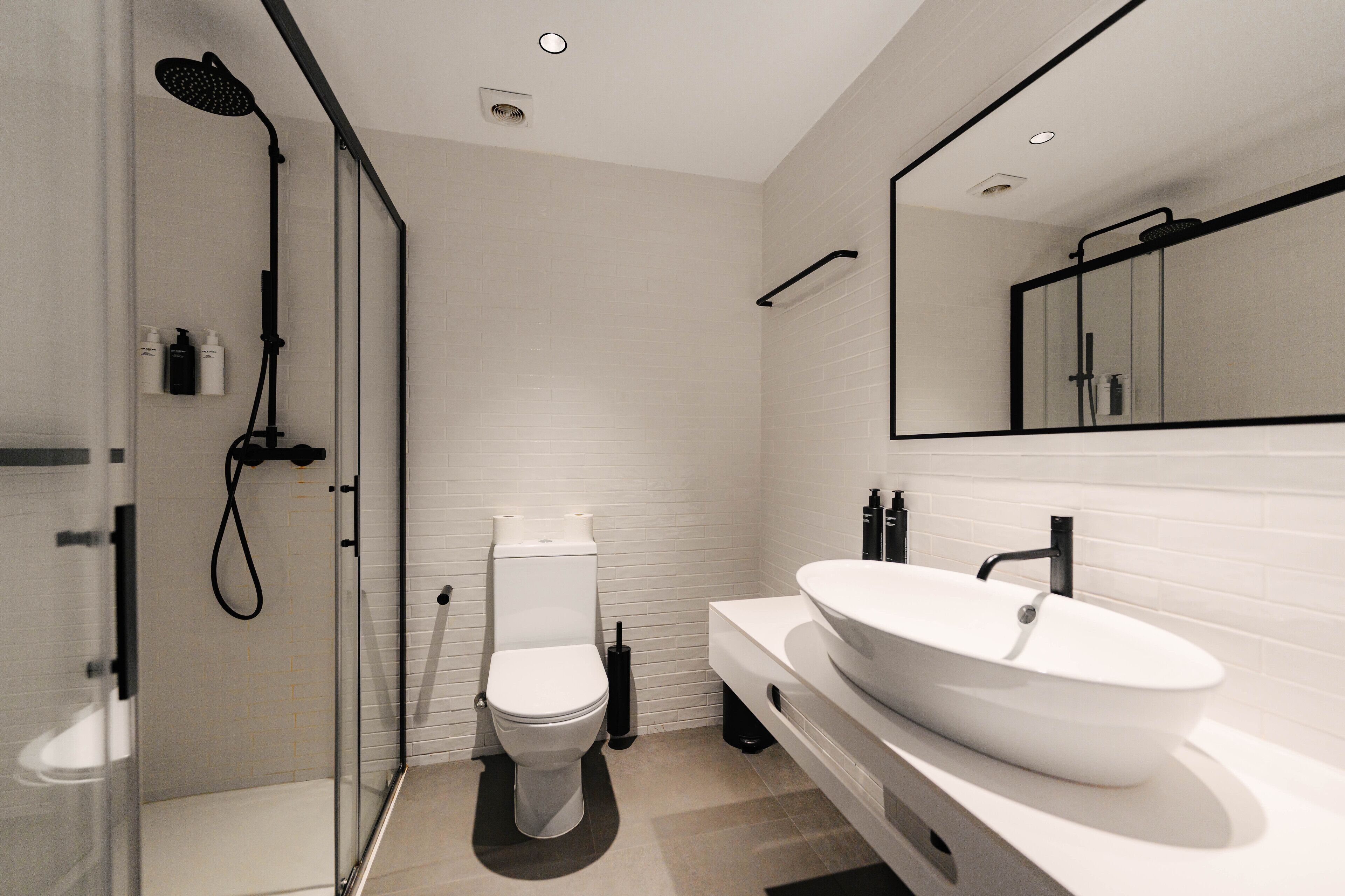 shower, free toiletries, hair dryer, slippers