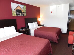 Standard Double Room, 2 Double Beds, Refrigerator & Microwave
