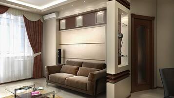 TV, fireplace, DVD player, foosball