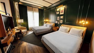 Premium bedding, pillow-top beds, in-room safe, blackout curtains
