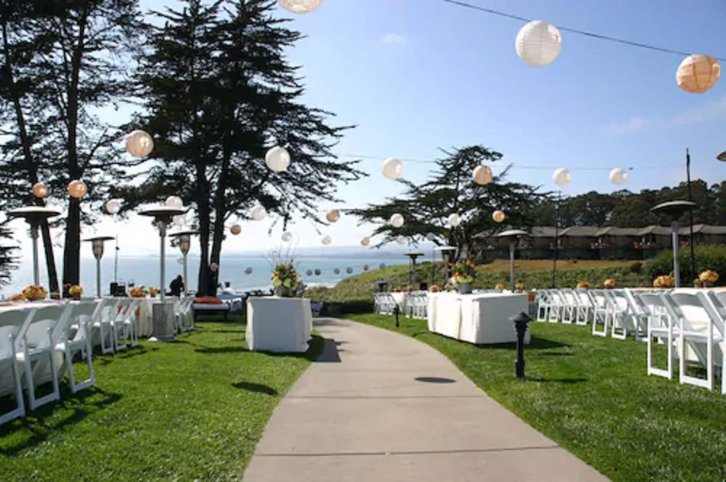 outdoor wedding area