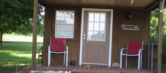 Tiny house with full-size amenities tucked away in the countryside