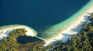 Aerial view - 545 - Waters Edge Cottage. On the plaza (Urangan)