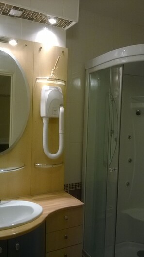 Shower, hair dryer
