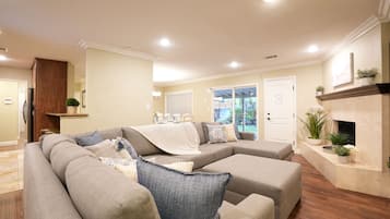 TV, fireplace, ping pong