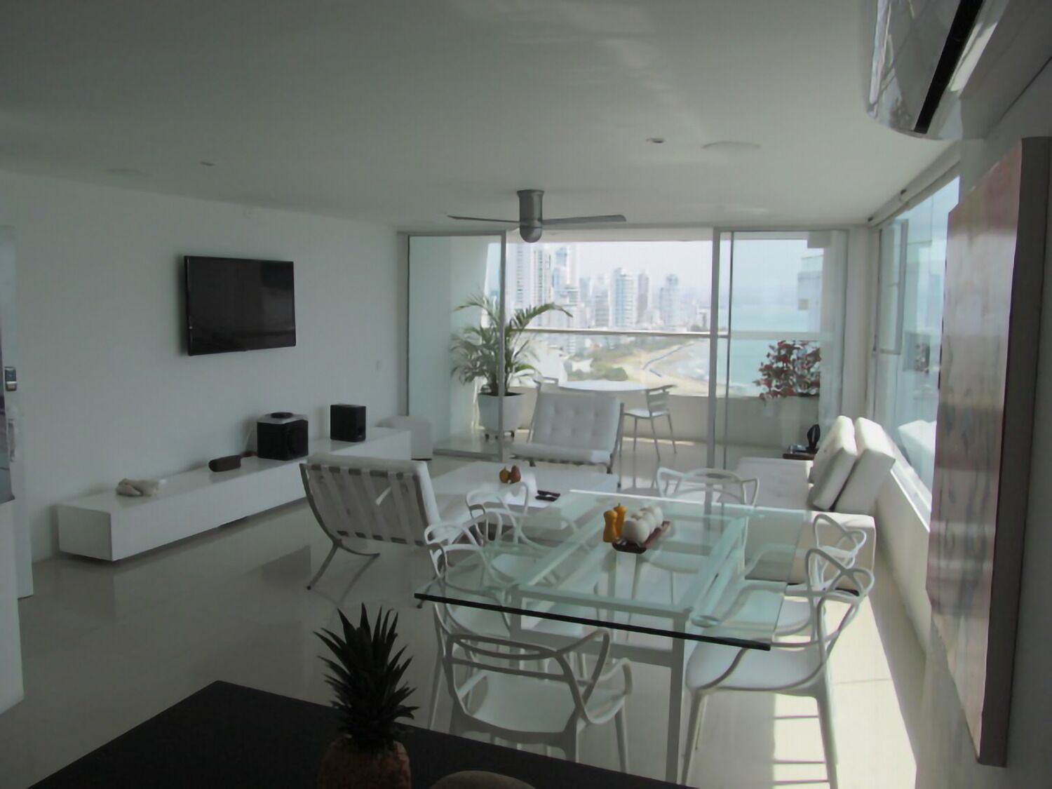 TV, DVD player, stereo