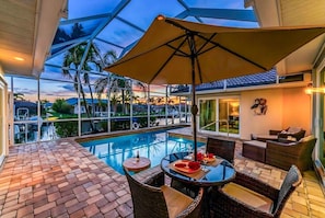 A heated pool