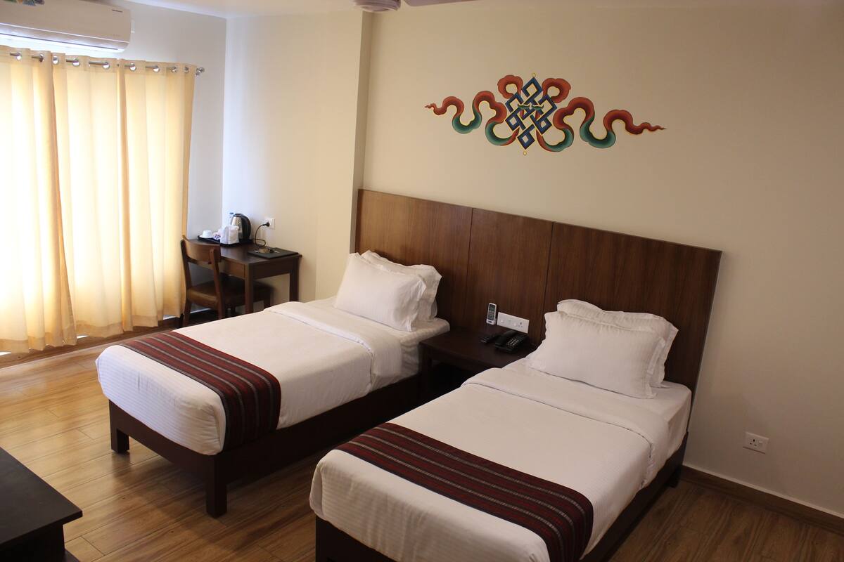 Standard Twin Room, 2 Twin Beds, Non Smoking | Desk, blackout drapes, soundproofing, iron/ironing board (on request)