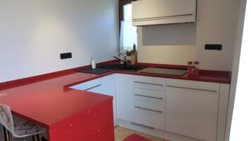 House, 2 Bedrooms, Hot Tub, Pool View | Private kitchenette | Fridge, stovetop, coffee/tea maker, cookware/dishes/utensils