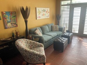 TV connectée, lecteur de DVD, livres, vidéothèque
