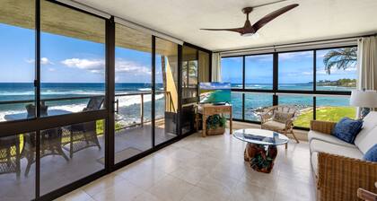 Best Oceanfront - Walls of windows on famous surf and sunset, 2BR/2BA, A/C