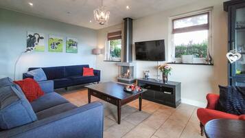 TV, DVD player, foosball, table tennis