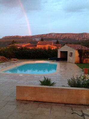 A heated pool