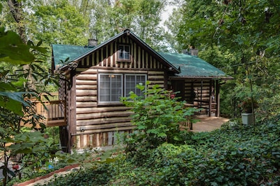 Old World Swiss Cabin Nestled In Woods Ancient Lore & Neyland Stadium Close by