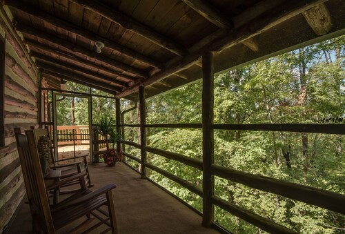 Old World Swiss Cabin Nestled In Woods Ancient Lore & Neyland Stadium Close by