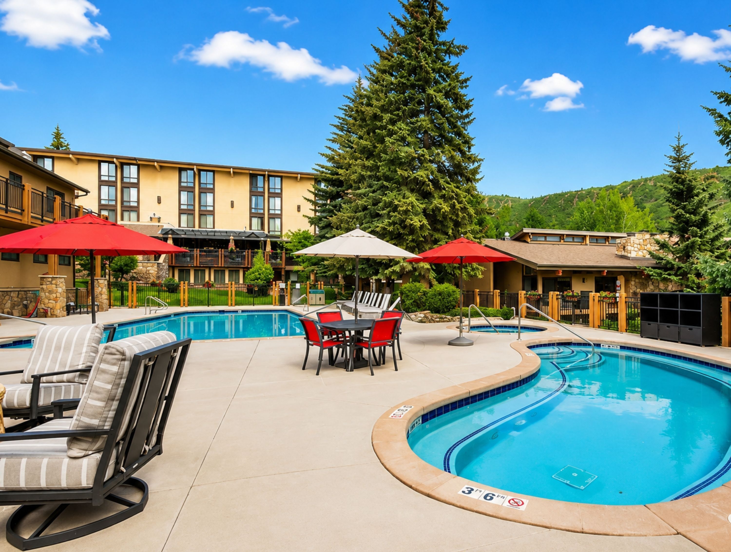 A heated pool