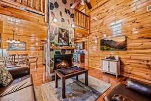 Smart TV, lareira, videogames, DVD player