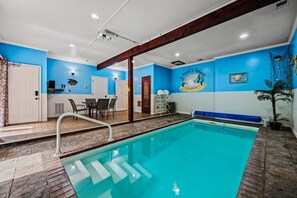 Indoor pool, a heated pool