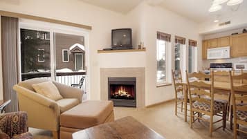 TV, fireplace, DVD player