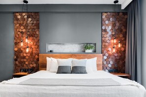 1 غرفة نوم وأغطية فراش متميزة وأسرّة بطبقة علوية مريحة وخزنة داخل الغرفة