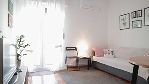 Apartment, Sea View (Chapter II) | Living room | LCD TV, DVD player - Chapter I & II (Thessaloniki)