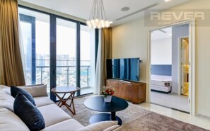 Panorama-lejlighed - 1 queensize-seng med sovesofa | Stue