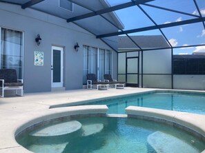 A heated pool