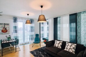 Signature Apartment, 2 Bedrooms, Accessible, City View | Individually decorated, individually furnished, laptop workspace - ART Garden Towers Prague (Prague)