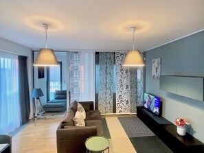 Luxury Suite, 2 Bedrooms, Kitchen | Individually decorated, individually furnished, laptop workspace - ART Garden Towers Prague (Prague)