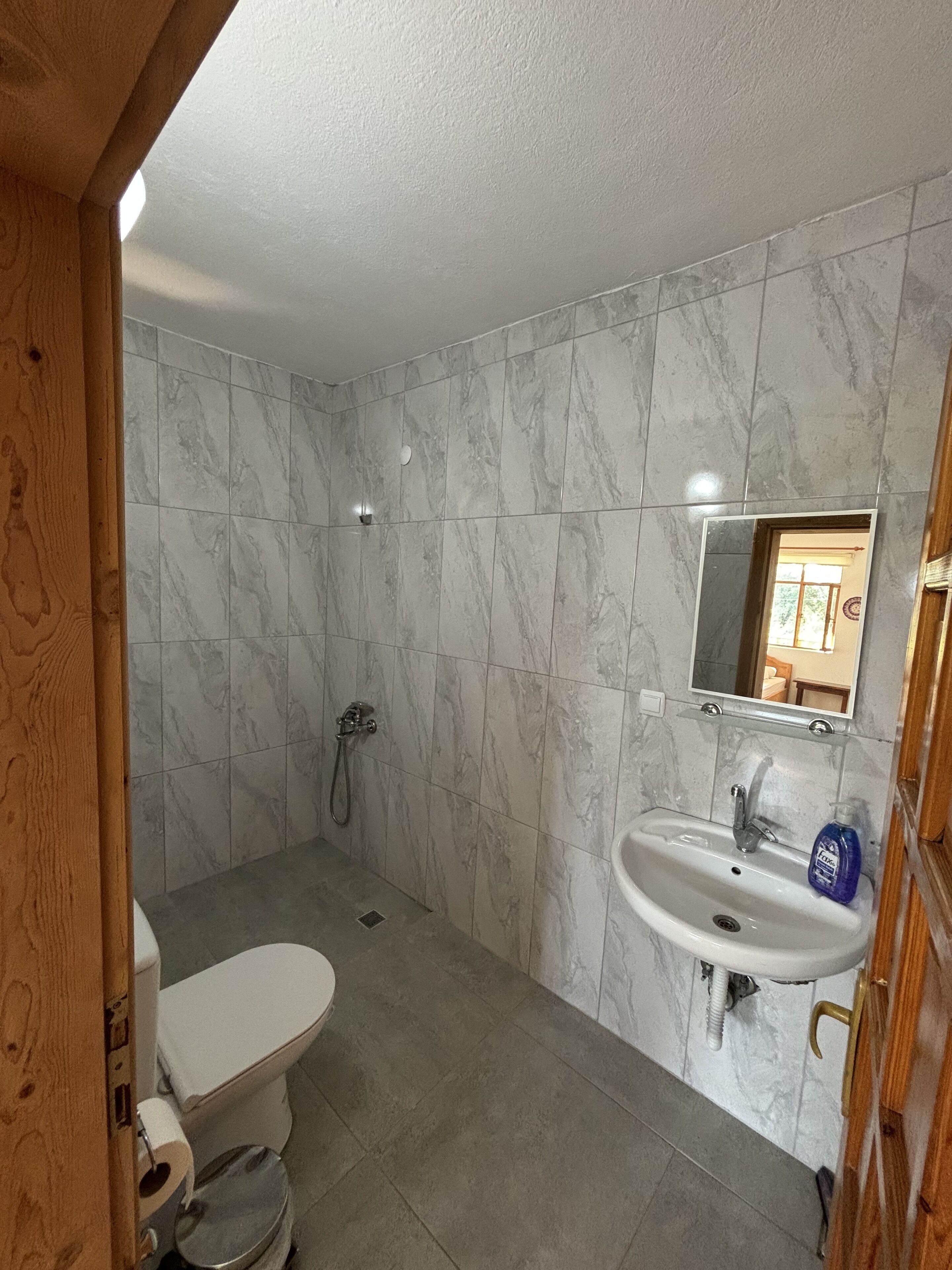 Familien-Vierbettzimmer | Badezimmer | Dusche, Hydromassagedusche, kostenlose Toilettenartikel, Haartrockner