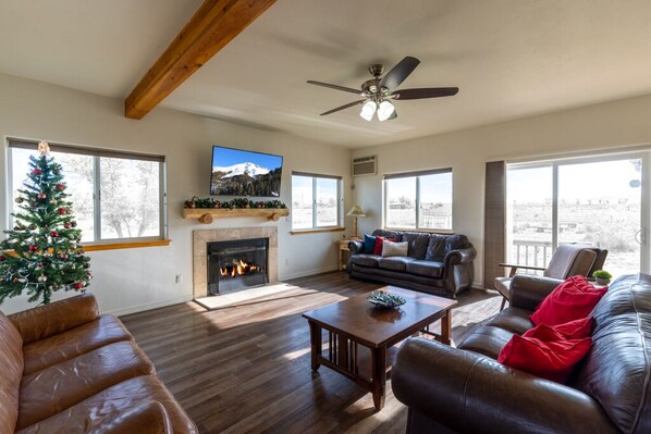 Smart TV, fireplace, video games, Netflix