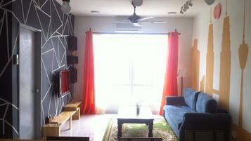 Familienapartment, Mehrere Betten, Nichtraucher | Wohnzimmer