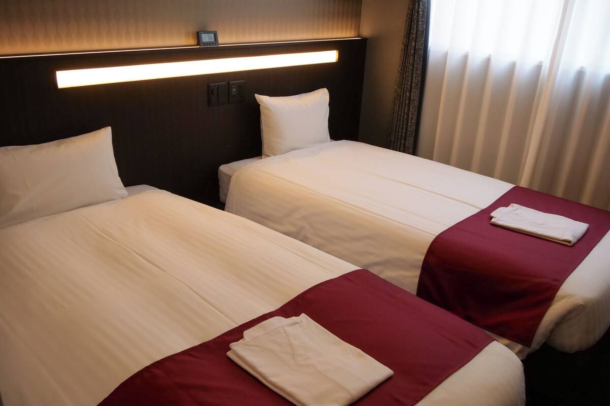ห้องทวิน, ปลอดบุหรี่ | ผ้านวมขนเป็ด, ผ้าม่านกันแสง, ห้องเก็บเสียง, Wi-Fi ฟรี