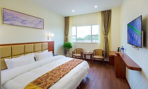 Escritorio, cortinas blackout y wifi gratis 