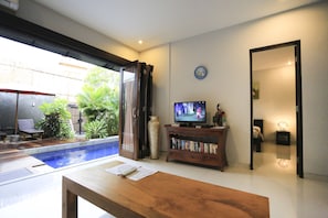 Villa, 3 habitaciones, vista al jardín | Servicios de la habitación